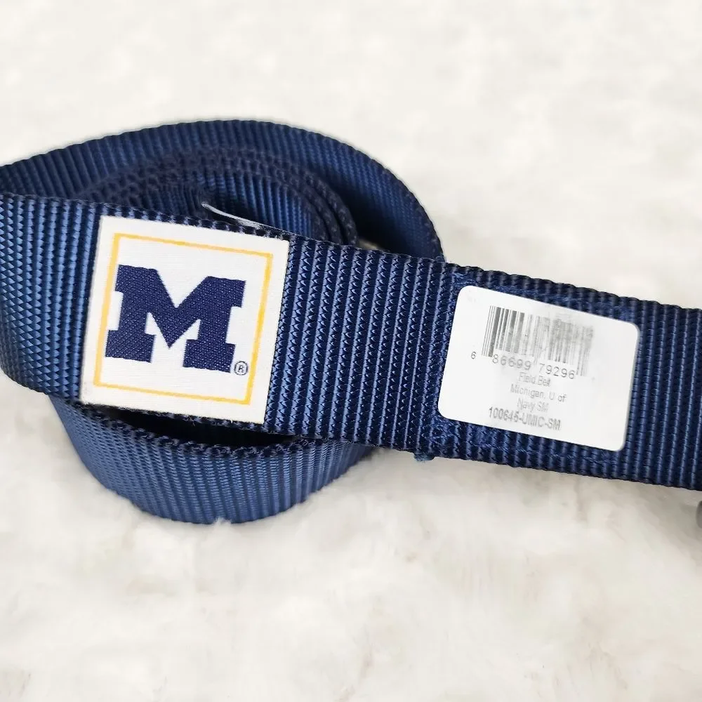 University of Michigan Wolverines Field Belt Blue Size S/M 32
